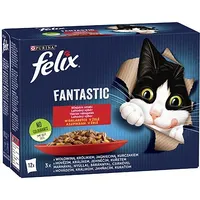 Purina Nestle Felix Fantastic country flavors in jelly beef, chicken, lamb, rabbit - 12 x 85 g 7613039758021