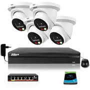 Dahua Ip novērošanas 4 kameru komplekts Ipc-Hdw2849Tm-S-Il-0280B 8Mpx