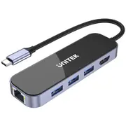 Unitek D1084A Usb-C 3.1 Rj-45 3Xusb-A Hdmi 4K Pd100W centrmezgls