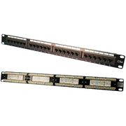 19 Patch Panelis 5E Utp 24 porti Rj45, Lsa, 1U, Melns Digitus Dn-91524U