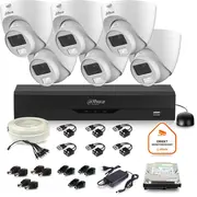 Dahua novērošanas komplekts 6X dome kamera Hac-Hdw1500Clq-Il-A-0280B-S2 1Tb Ir 20M 51Mp