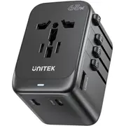 Unitek P1122Abk01 Eu/Usa/Uk/Aus Pd 65 W ceļojuma lādētājs