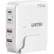 Unitek P1228Awh01-Eu Gan 70W galddatora lādētājs 2Xusb-A 2Xusb-C
