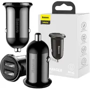 Baseus Grain Pro Ccallp-01 24W 4,8A 2X Usb-A auto lādētājs