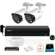 Dahua Ip novērošanas komplekts 2X Ipc-Hfw2849S-S-Il-0280B 8Mpx kamera