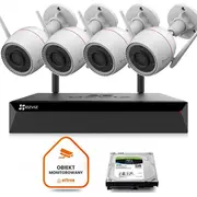 Ezviz 4X H3C 2K 4Mp Wi-Fi novērošanas komplekts