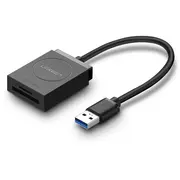 Ugreen Sd/Micro Sd karšu lasītājs Usb 3.0, melns