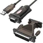 Unitek Y-105A konw. Usb 1Xrs-232 ar Db9F/Db25M adapteri