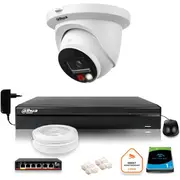Dahua Ip novērošanas komplekts 8Mp 4K kamera Ipc-Hdw2849Tm-S-Il ar 1Tb disku