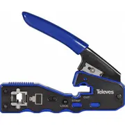 Rj45 savienotāju presēšanas iekārta ar automātisko griešanu Televes 209802