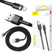 Usb-A / Lightning iPhone kabelis Baseus Cafule Calklf-Bg1 100Cm Apple 2.4A Black/Grey Kabelis