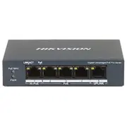 4 Portu Fast Ethernet Nepārvaldīts Poe Komutators Hikvision Ds-3E0505Hp-E