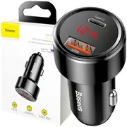 Auto lādētājs Baseus Magic Ccmlc20C-01 45W 6A 1X Usb-A Usb-C Qc 3.0