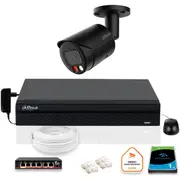 Dahua Ip novērošanas kameru komplekts Ipc-Hfw2849S-S-Il-0280B-Black 8Mpx