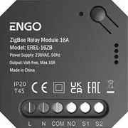 Engo Controls Erel-16Zb - Viedais relejs Zigbee Smart sistēmai, 1X16A, No-Com