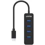 Unitek H1117B Usb-C koncentrators, 4 Usb 3.1 pieslēgvietas, aktīvs, 10 W