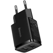Baseus kompaktais lādētājs Ccxj010201 10,5 W 2X Usb-A Black