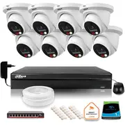 Dahua Ip novērošanas komplekts 8Mpx 4K 8 kameras Ipc-Hdw2849Tm-S-Il ar 1Tb disku
