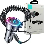 Joyroom 3-In-1 auto lādētājs Jr-Cl07 60W 4.0A Pd 3.0 Qc 1X Usb-A Usb-C ar 1,6M kabeli