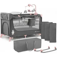 Kinderkraft Travel bed Joy with accessories pink  Kkljoypnk000Ac 5902533911264