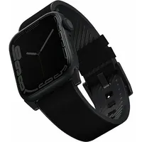 Uniq Pasek Straden Apple Watch 4/5/6/7/Se 44/45Mm Leather Hybrid Strap czarny/black  Uniq588Blk 8886463679609