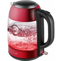 Concept Rk4081 electric kettle 1.7 L 2200 W Black, Red, Stainless steel, Transparent  8595631006252