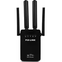 Access Point Pix-Link Wi-Fi Repeater Black  5907694856270