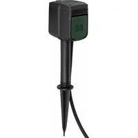 Brennenstuhl Connect Wifi garden socket 2-Way, with ground spike and mounting plate, strip Black/Green, 10 meters, timer, voice control  1154540601 4007123673520