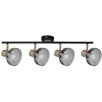 Activejet Lisa double black and gold ceiling wall light strip E14 lamp for living room  Aje-Lisa 4P 5901443120964 Oswacjlir0008