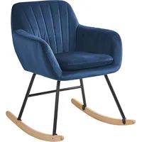 Beliani Blue samta šūpuļkrēsls Liarum  158175 4251682218771