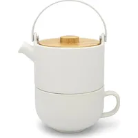 Bredemeijer Tea-For-One Umea white with Bamboo lid 142007  8720052003362