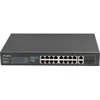 Lanberg Switch 16X 100Mb Poe/2X Combo unmanaged rack 19 inch Gigabit Ethernet 250W  Rsfe-16P-2C-250 5901969429305 Killaeswi0017