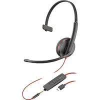 Słuchawki Hp Poly Blackwire C3215 Monaural Headset Carry Case Bulk  80S05A6 0197497213805