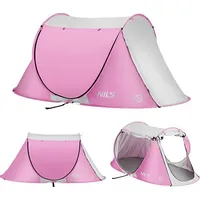 Nils Nc3043 pink self-folding beach tent  15-04-006 5907695523683 Kemnilnam0033