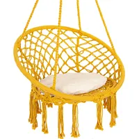 Royokamp  Hamak bocianie gniazdo fotel wiszący Huśtawka 80X60Cm z poduszką żółty 1031392 5902431031392