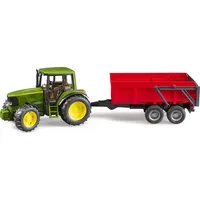Bruder John Deere 6920 traktors ar sarkanu piekabi 02057  1607404 4001702020576