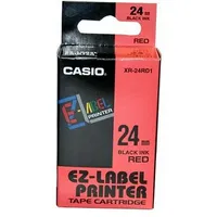 Casio Tape Xr-24Rd1, melna apdruka/sarkana pamatne, nelaminēta, 8M, 24Mm  Xr-24Rd1 4971850123774
