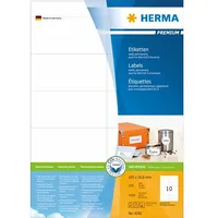 Herma Premium Labels 4281, A4, balts, 105 x 50,8 mm, matēts papīrs, 1000 gab. 4281  4008705042819