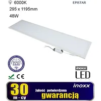 Lampa sufitowa Nvox Panel led sufitowy 120X30 48W lampa slim kaseton 6000K zimny  Inoxx Pan48W120/30 Fs 5901867724342