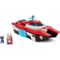Paw Patrol The Mighty Movie, Pup Squad Transforming Aircraft Carrier Toy Hq with Chase Figure and Skye Racer,  778988497531