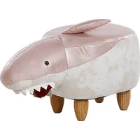 Beliani Pufa zwierzak różowo-biała Shark  225048 4251682250351