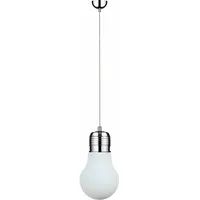 Lampa wisząca Topeshop Bulb Wisząca 1Xe27 Max.60W Chrom/Transparentny/Biały  Wisz 1 5902166902189