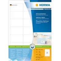 Herma Premium A4 uzlīmes, adrese, balts, matēts papīrs, 2100 gab 4677  4008705046770