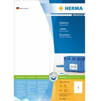 Herma Premium Labels 4658, A4, balts, 105 x 297 mm, matēts papīrs, 200 gab. 4658  4008705046589