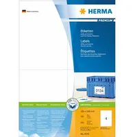 Herma Premium Labels A4, balts, matēts papīrs, 400 gab. 4676  4008705046763