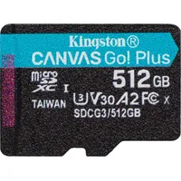 Kingston Canvas Go Plus 512Gb microSDXC, atmiņas karte  1626813 0740617301380 Sdcg3/512Gbsp