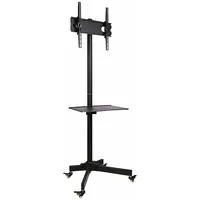 Techly Mobile stand Lcd/Led 23-55 inches adjustable with shelf, black  Ajteyl000100730 8051128100730 100730
