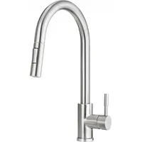 Kitchen Mixer With Pull-Out Spray Deante Two Flows, Brushed Steel Lima  BbmF72M 5907650809265