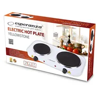 Esperanza Ekh007W hob White Countertop Sealed plate 2 zones  - 5901299930670