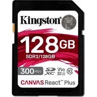 Kingston Canvas React Plus Sdxc karte 128 Gb 10. Klase Uhs-Ii/U3 V90 Sdr2/128 Gb  Sdr2/128Gb 0740617301960
